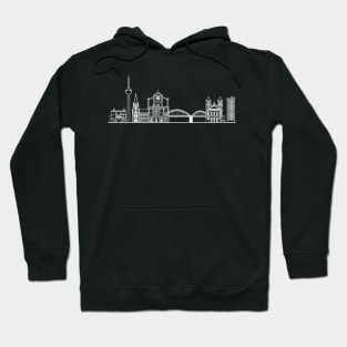 Cologne Skyline in white with details Hoodie